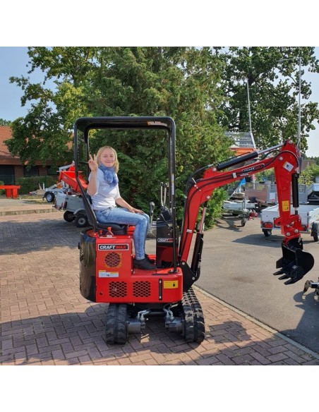 Raupenbagger-0.85t-8.8KW11PS-Diesel-schwenkbarer-Baggerarm-verstellbares-Fahrwerk-1650mm-Grabtiefe