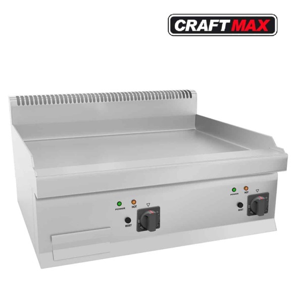 Edelstahl-Elektro-Bratplatte-glatt-9-kW-Tischgeraet-Grillplatte-mit-Fettauffangschublade-595x500mm-1