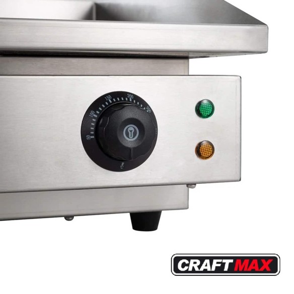Gastro-Edelstahl-Elektro-Bratplatte-glatt-3kW-230V-Tischgeraet-Grillplatte-Fettrille-mit-Auffang-550x470mm-4