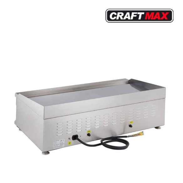 Gastro-Edelstahl-Elektro-Bratplatte-glatt-6kW-400V-Tischgeraet-Grillplatte-mit-Fettauffangschublade-1-6