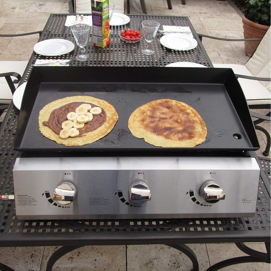 Gastro-Edelstahl-Gas-Bratplatte-glatt-63kW-GAS-Tischgeraet-Grillplatte-3-Brenner-430x500mm-4