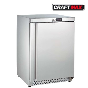 Gastro-Edelstahl-Gastronomie-Kuehlschrank-170-Liter-653x595x870mm-Gewerbekuehlschrank-Abschliessbar-Energiesparend-robuste-Bauwe
