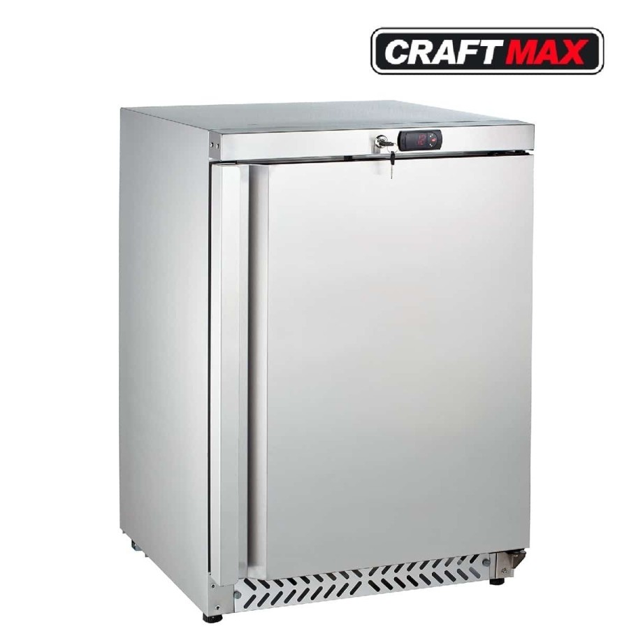Gastro-Edelstahl-Gastronomie-Kuehlschrank-170-Liter-653x595x870mm-Gewerbekuehlschrank-Abschliessbar-Energiesparend-robuste-Bauwe
