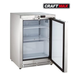 Gastro-Edelstahl-Gastronomie-Kuehlschrank-170-Liter-653x595x870mm-Gewerbekuehlschrank-Abschliessbar-Energiesparend-robuste-Bauwe 2