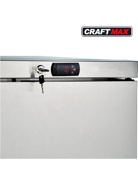 Gastro-Edelstahl-Gastronomie-Kuehlschrank-170-Liter-653x595x870mm-Gewerbekuehlschrank-Abschliessbar-Energiesparend-robuste-Bauwe
