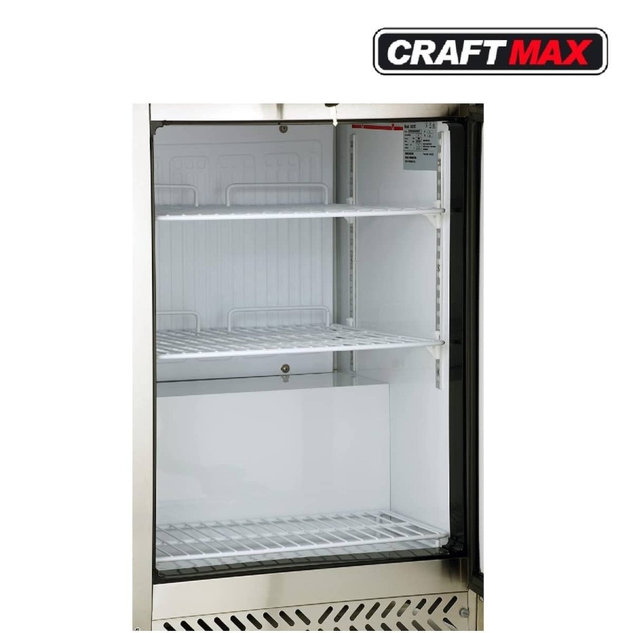 Gastro-Edelstahl-Gastronomie-Kuehlschrank-170-Liter-653x595x870mm-Gewerbekuehlschrank-Abschliessbar-Energiesparend-robuste-Bauwe