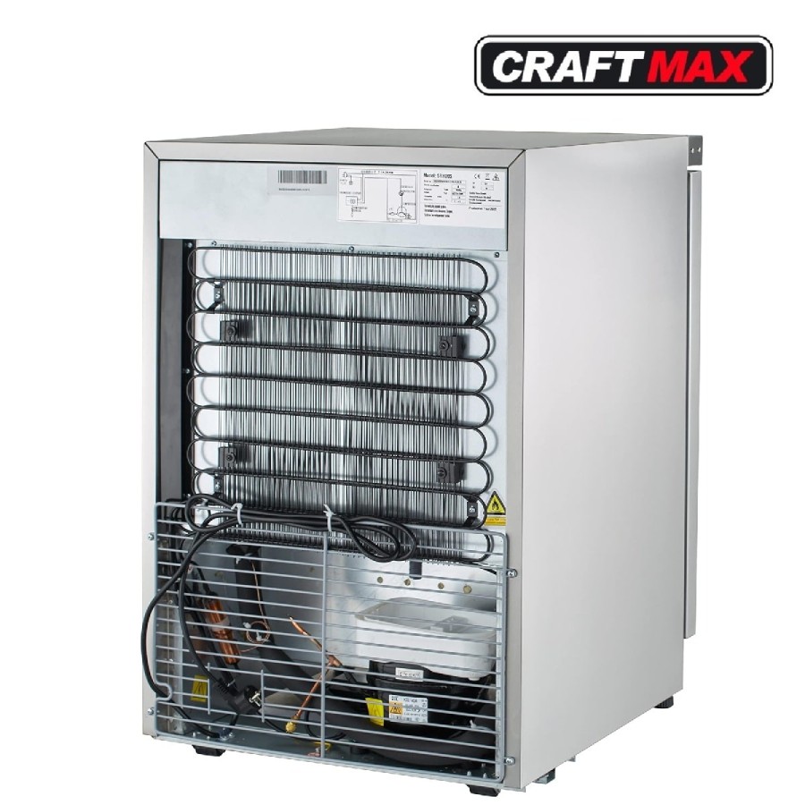 Gastro-Edelstahl-Gastronomie-Kuehlschrank-170-Liter-653x595x870mm-Gewerbekuehlschrank-Abschliessbar-Energiesparend-robuste-Bauwe