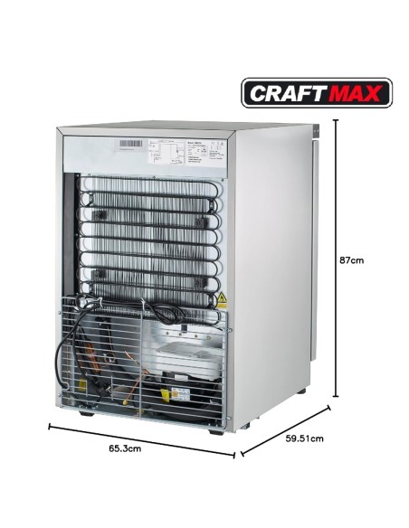 Gastro-Edelstahl-Gastronomie-Kuehlschrank-170-Liter-653x595x870mm-Gewerbekuehlschrank-Abschliessbar-Energiesparend-robuste-Bauwe