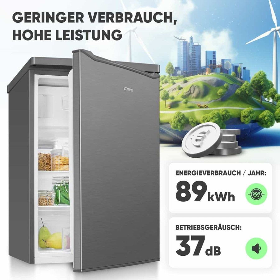Gastro-Edelstahl-Gastronomie-Kuehlschrank-mit-Gefrierfach-109-Liter-580x550x850mm-Gewerbekuehlschrank-Energiesparend-robuste-Bau