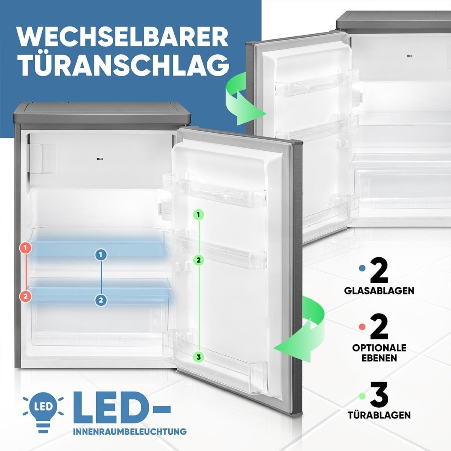 Gastro-Edelstahl-Gastronomie-Kuehlschrank-mit-Gefrierfach-109-Liter-580x550x850mm-Gewerbekuehlschrank-Energiesparend-robuste-Bau