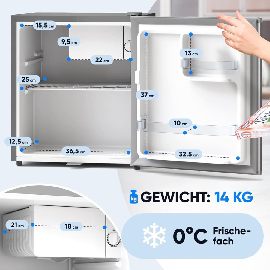 Gastro-Edelstahl-Gastronomie-Kuehlschrank-mit-Frostfach-45-Liter-510x450x450mm-abschliessbarer-Gewerbekuehlschrank-Energiesparen