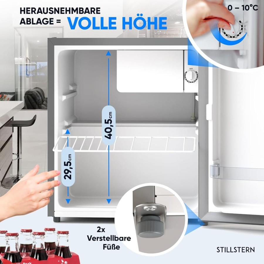Gastro-Edelstahl-Gastronomie-Kuehlschrank-mit-Frostfach-45-Liter-510x450x450mm-abschliessbarer-Gewerbekuehlschrank-Energiesparen