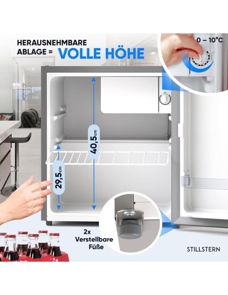 Gastro-Edelstahl-Gastronomie-Kuehlschrank-mit-Frostfach-45-Liter-510x450x450mm-abschliessbarer-Gewerbekuehlschrank-Energiesparen