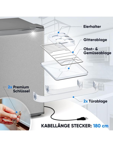 Gastro-Edelstahl-Gastronomie-Kuehlschrank-mit-Frostfach-45-Liter-510x450x450mm-abschliessbarer-Gewerbekuehlschrank-Energiesparen