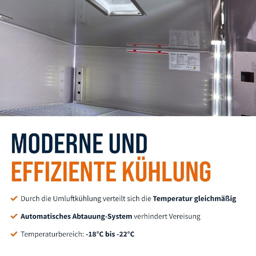 Gastro-Edelstahl-Monoblock-Gastronomie-Kuehlschrank-1350-Liter-grossvolumiger-freistehender-Gewerbekuehlschrank-Energiesparend-1