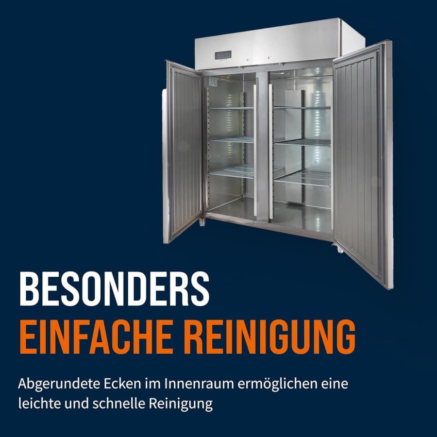 Gastro-Edelstahl-Monoblock-Gastronomie-Kuehlschrank-1350-Liter-grossvolumiger-freistehender-Gewerbekuehlschrank-Energiesparend-5