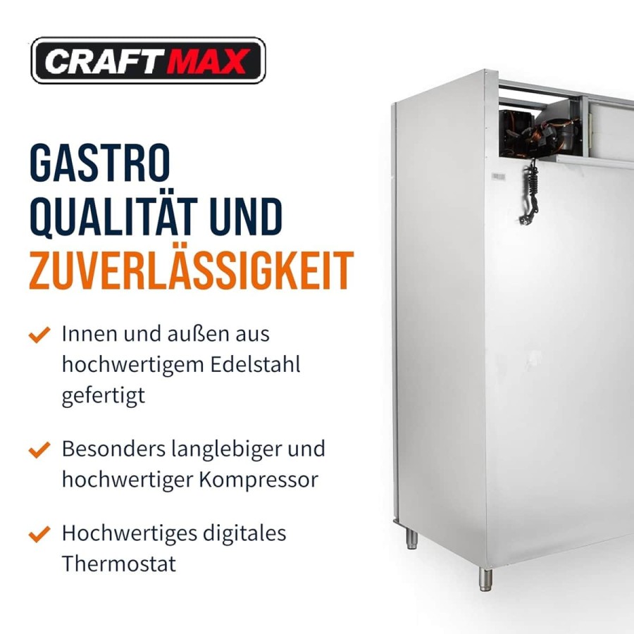 Gastro-Edelstahl-Monoblock-Gastronomie-Kuehlschrank-1350-Liter-grossvolumiger-freistehender-Gewerbekuehlschrank-Energiesparend-5