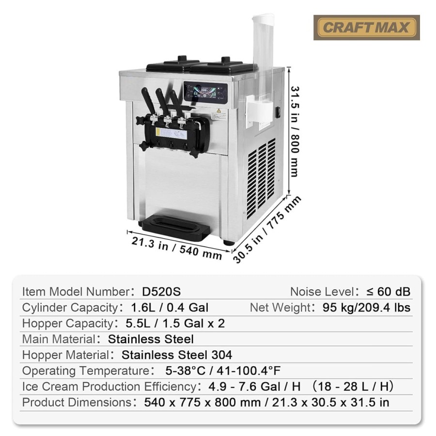 Edelstahl-Eismaschine-29-kg-h-Tresenmaschine-Touchscreen-3-Geschmacksrichtungen-fuer-Eiswagen-Verkaufstrailer-6