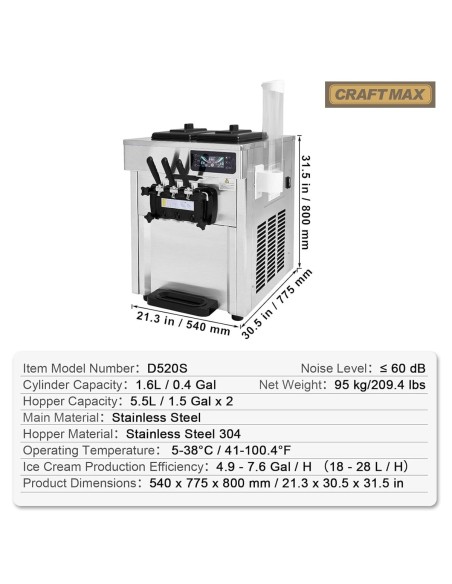 Edelstahl-Eismaschine-29-kg-h-Tresenmaschine-Touchscreen-3-Geschmacksrichtungen-fuer-Eiswagen-Verkaufstrailer-6