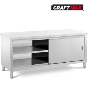 Gastro-Edelstahl-Arbeitsschrank-200x60cm-3-Ebnen-Grundboden-Edelstahlschrank-fuer-Imbisswagen-Gastronomie-1