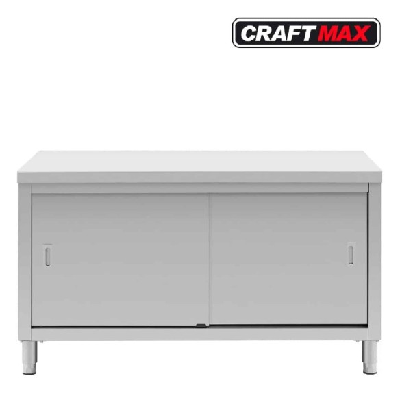 Gastro-Edelstahl-Arbeitsschrank-150x60cm-3-Ebnen-Grundboden-Edelstahlschrank-fuer-Imbisswagen-Gastronomie-2