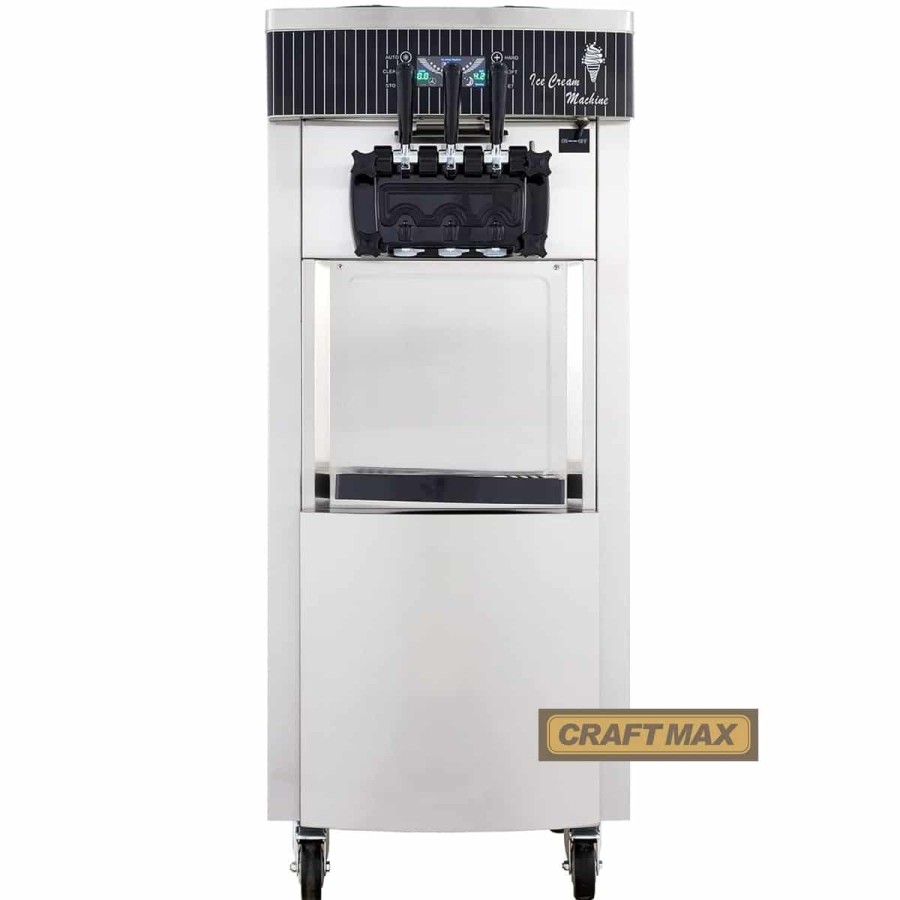 Edelstahl-Eismaschine-29-kgh-Standgeraet-Eisbereiter-Rollen-Touchscreen-3-Geschmacksrichtungen-fuer-Eiswagen-Verkaufswage-3