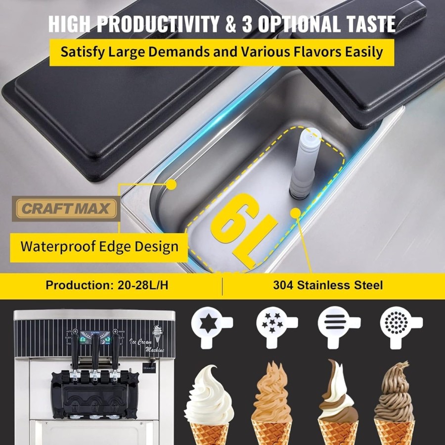 Edelstahl-Eismaschine-29-kgh-Standgeraet-Eisbereiter-Rollen-Touchscreen-3-Geschmacksrichtungen-fuer-Eiswagen-Verkaufswage-8