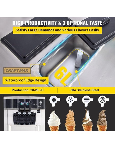 Edelstahl-Eismaschine-29-kgh-Standgeraet-Eisbereiter-Rollen-Touchscreen-3-Geschmacksrichtungen-fuer-Eiswagen-Verkaufswage-8