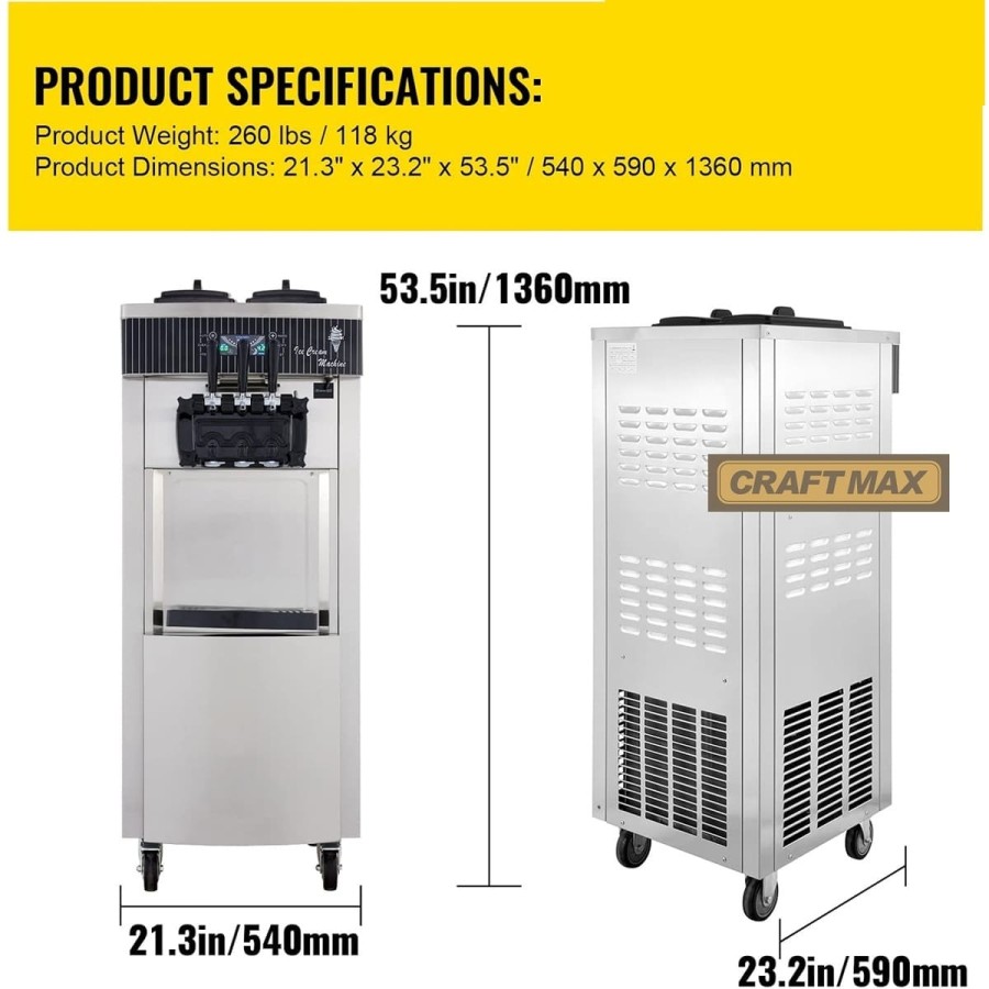 Edelstahl-Eismaschine-29-kgh-Standgeraet-Eisbereiter-Rollen-Touchscreen-3-Geschmacksrichtungen-fuer-Eiswagen-Verkaufswage-7