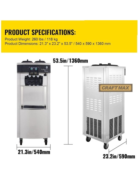 Edelstahl-Eismaschine-29-kgh-Standgeraet-Eisbereiter-Rollen-Touchscreen-3-Geschmacksrichtungen-fuer-Eiswagen-Verkaufswage-7