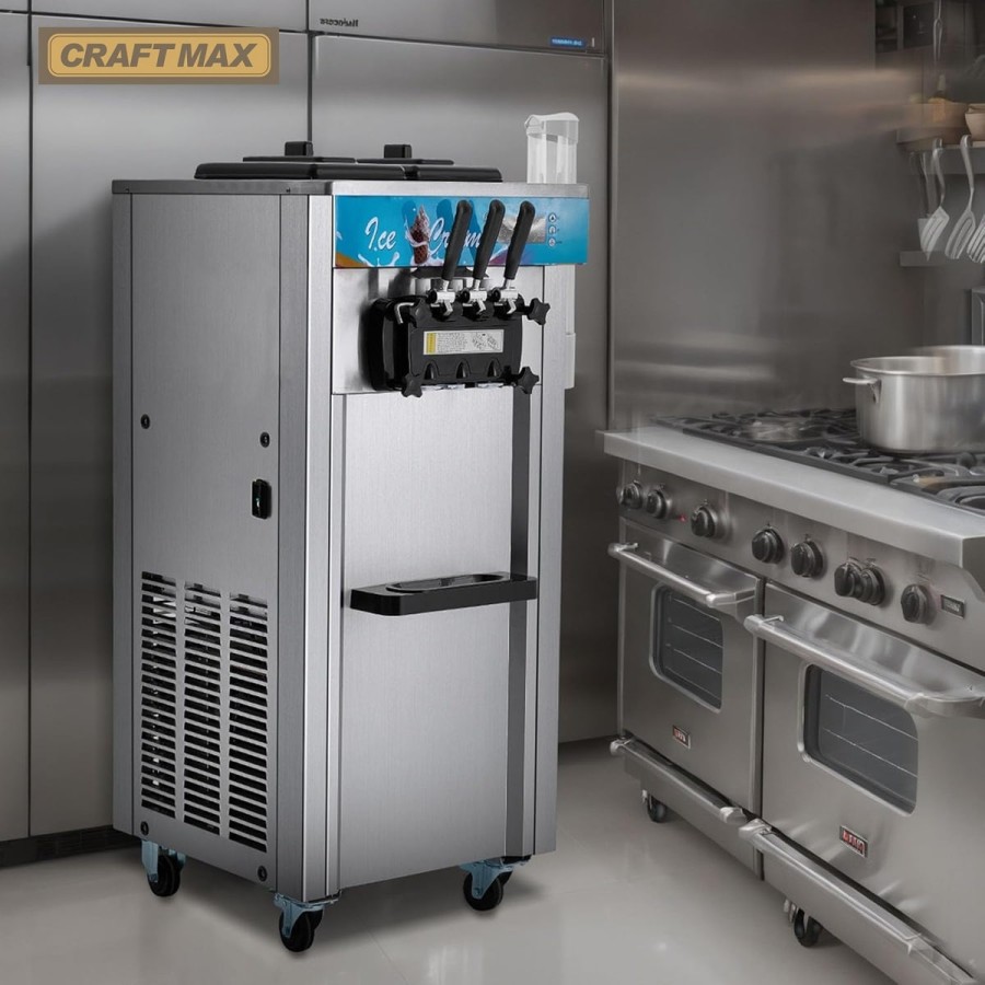 Edelstahl-Eismaschine-32-kgh-Standgeraet-Eisbereiter-Rollen-Touchscreen-3-Geschmacksrichtungen-fuer-Eiswagen-9
