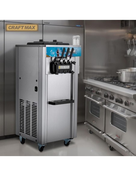Edelstahl-Eismaschine-32-kgh-Standgeraet-Eisbereiter-Rollen-Touchscreen-3-Geschmacksrichtungen-fuer-Eiswagen-9