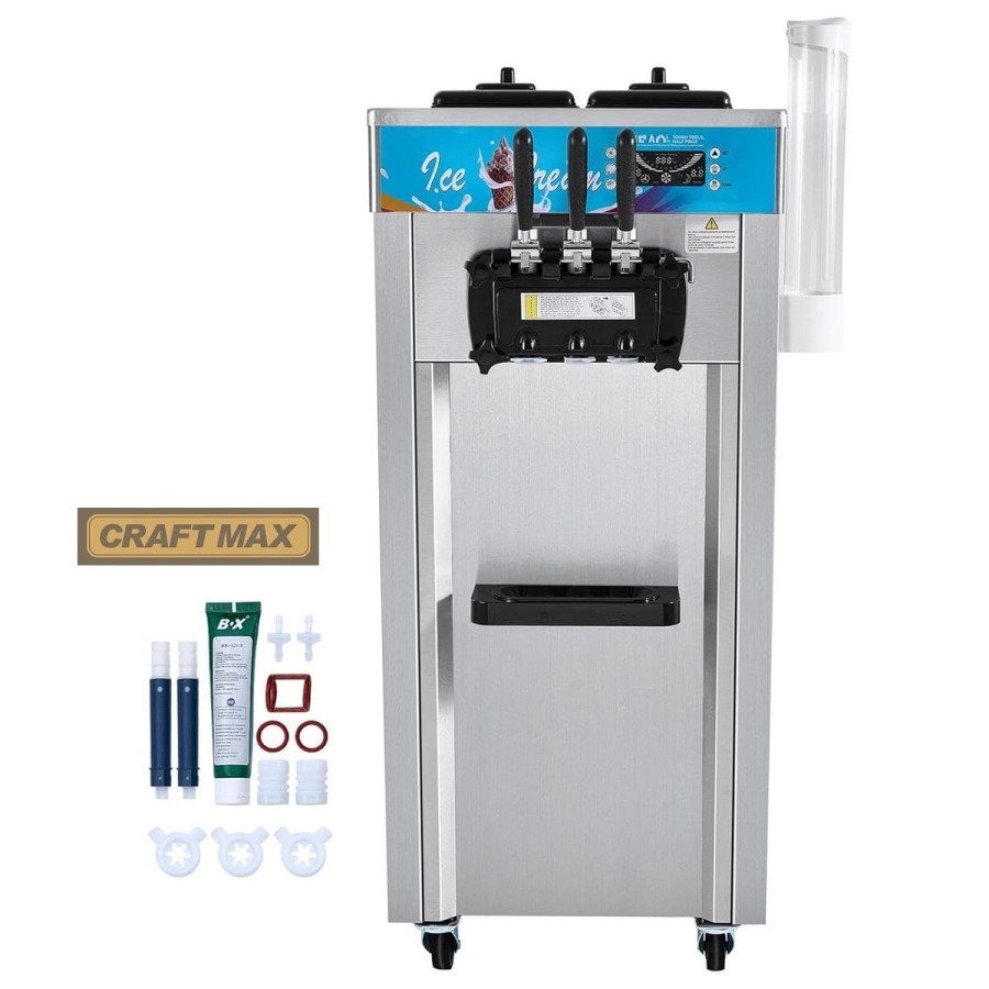 Edelstahl-Eismaschine-32-kgh-Standgeraet-Eisbereiter-Rollen-Touchscreen-3-Geschmacksrichtungen-fuer-Eiswagen-3