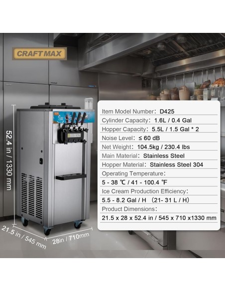 Edelstahl-Eismaschine-32-kgh-Standgeraet-Eisbereiter-Rollen-Touchscreen-3-Geschmacksrichtungen-fuer-Eiswagen-8