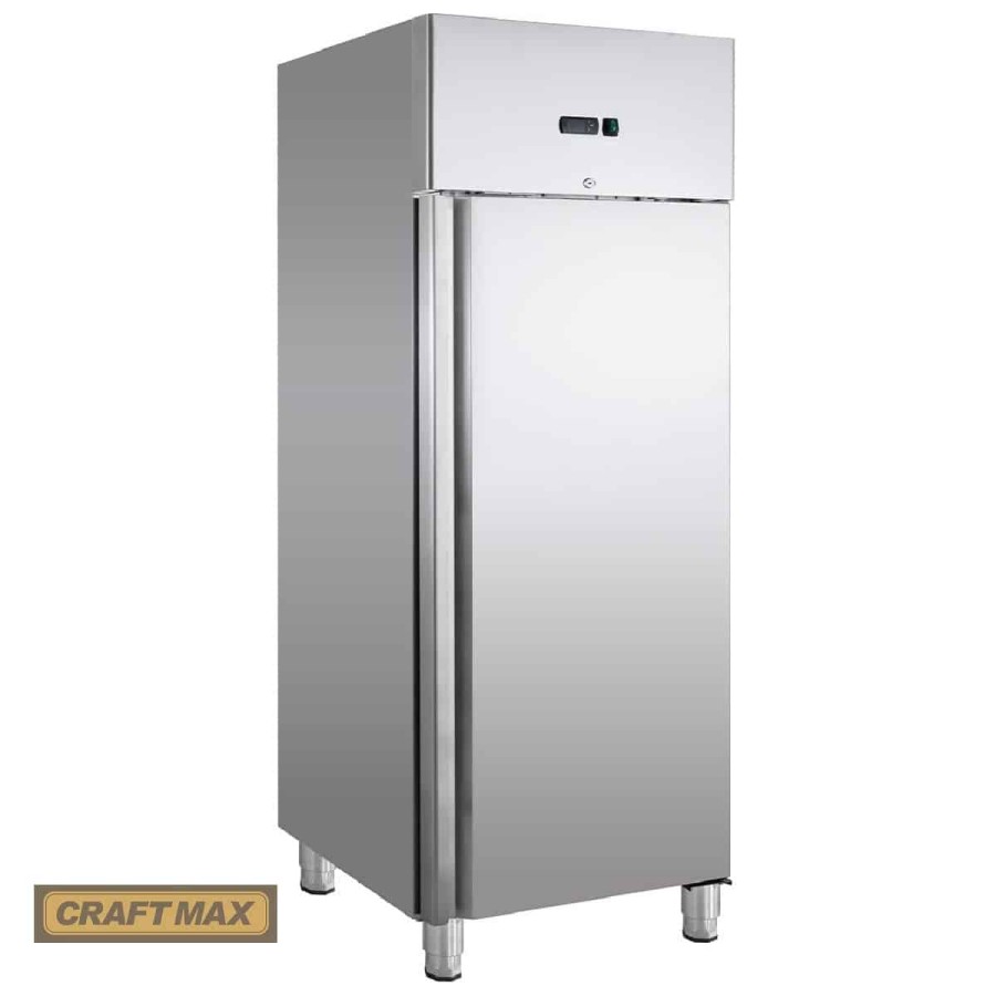 Edelstahl-Monoblock-Gastronomie-Tiefkuehlschrank-530-Liter-freistehender-Gewerbegefrierschrank-Eislagerschrank-robuste-Bauweise-