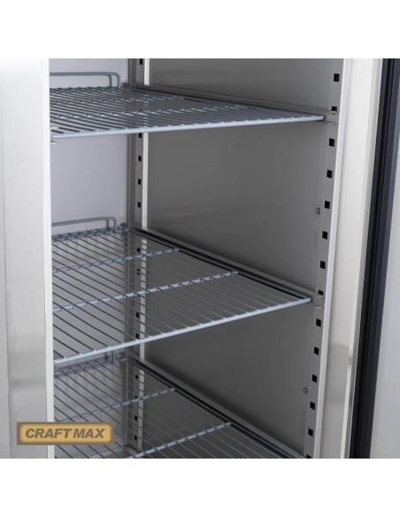 Edelstahl-Monoblock-Gastronomie-Tiefkuehlschrank-530-Liter-freistehender-Gewerbegefrierschrank-Eislagerschrank-robuste-Bauweise-