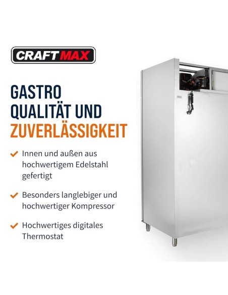 Gastro-Edelstahl-Monoblock-Gastronomie-Kuehlschrank-1350-Liter-grossvolumiger-freistehender-Gewerbekuehlschrank-Energiesparend-5