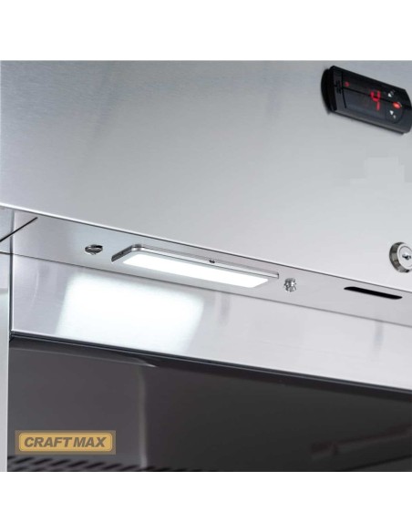 Edelstahl-Monoblock-Gastronomie-Tiefkuehlschrank-530-Liter-freistehender-Gewerbegefrierschrank-Eislagerschrank-robuste-Bauweise-