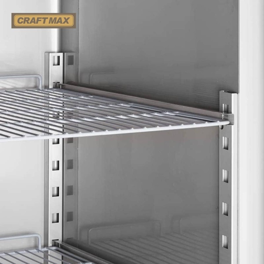 Edelstahl-Monoblock-Gastronomie-Tiefkuehlschrank-400-Liter-grossvolumiger-freistehender-Gewerbegefrierschrank-Eislagerschrank-ro
