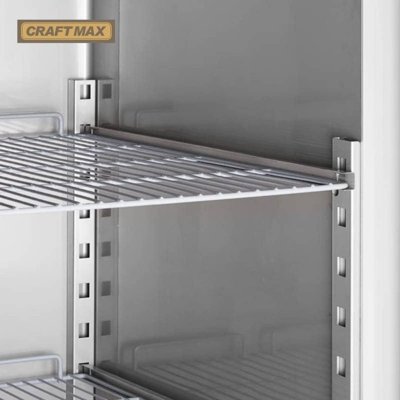 Edelstahl-Monoblock-Gastronomie-Tiefkuehlschrank-400-Liter-grossvolumiger-freistehender-Gewerbegefrierschrank-Eislagerschrank-ro