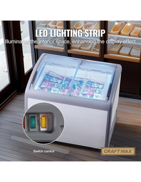Gastro-Speiseeisvitrine-264L-mit-Glasschiebe-230V-Eistruhe-990x705x875mm-Eisvitrine-13°C-bis-26°C-LED-3-Eiskoerbe-4