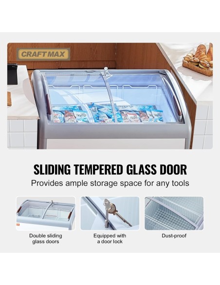 Gastro-Speiseeisvitrine-264L-mit-Glasschiebe-230V-Eistruhe-990x705x875mm-Eisvitrine-13°C-bis-26°C-LED-3-Eiskoerbe-9