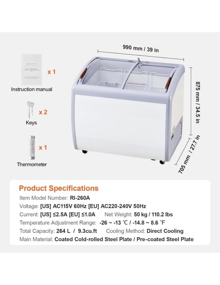 Gastro-Speiseeisvitrine-264L-mit-Glasschiebe-230V-Eistruhe-990x705x875mm-Eisvitrine-13°C-bis-26°C-LED-3-Eiskoerbe-5