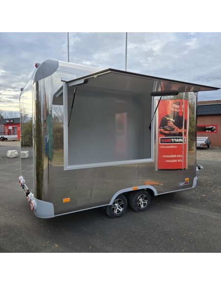 Verkaufsanhaenger-STREAMER-2700-3.75×2.25×2.30m-Edelstahl-Thermo-Sandwichpanele-mit-seitlicher-Verkaufsklappe-Stuetzen-ALU-Felge