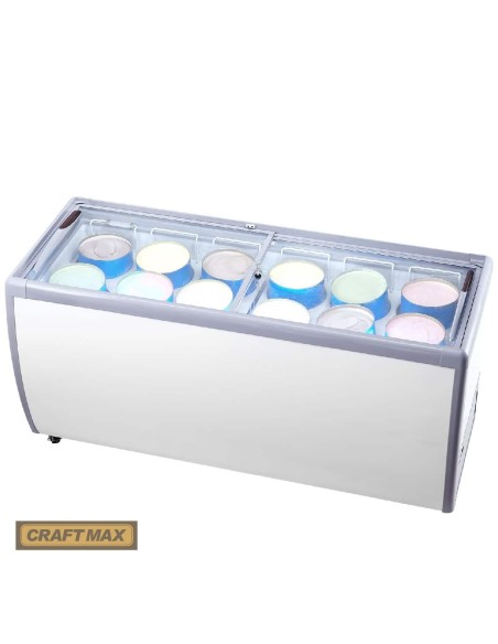 Speiseeisvitrine-567L-mit-Glasschiebe-1800x715x880mm-Eistruhe-230V-Eisvitrine-13°C-bis-26°C-LED-12-Eisbehaelter-1