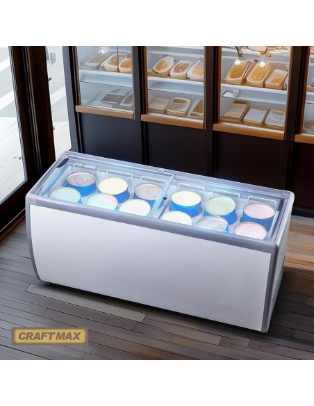 Speiseeisvitrine-567L-mit-Glasschiebe-1800x715x880mm-Eistruhe-230V-Eisvitrine-13°C-bis-26°C-LED-12-Eisbehaelter-2