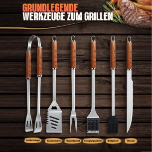 Gastro-Edelstahl-Luxus-BBQ-Grillbesteck-Set-6-teilig-Profi-Grill-Zubehoer-mit-Tragetasche-1 2