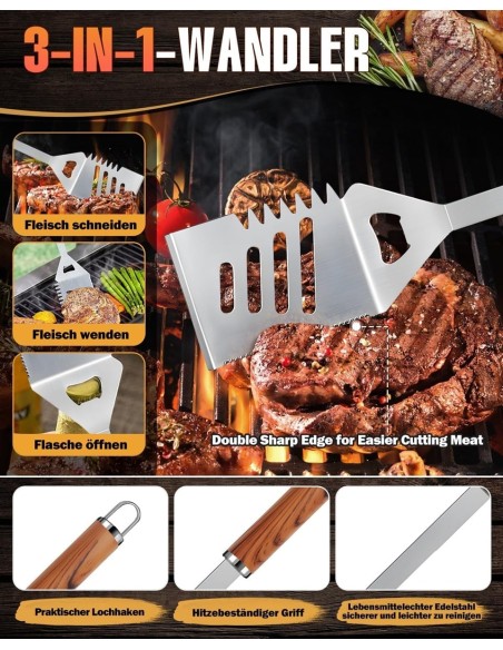 Gastro-Edelstahl-Luxus-BBQ-Grillbesteck-Set-6-teilig-Profi-Grill-Zubehoer-mit-Tragetasche-4