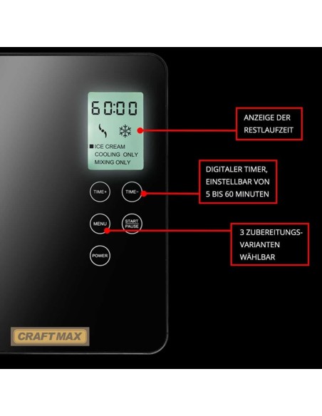 Edelstahl-Speiseeisproduktion-180W-2L-Volumen-Eis-LCD-Display-Digitaler-Timer-selbstkuehlender-Kompressor-4