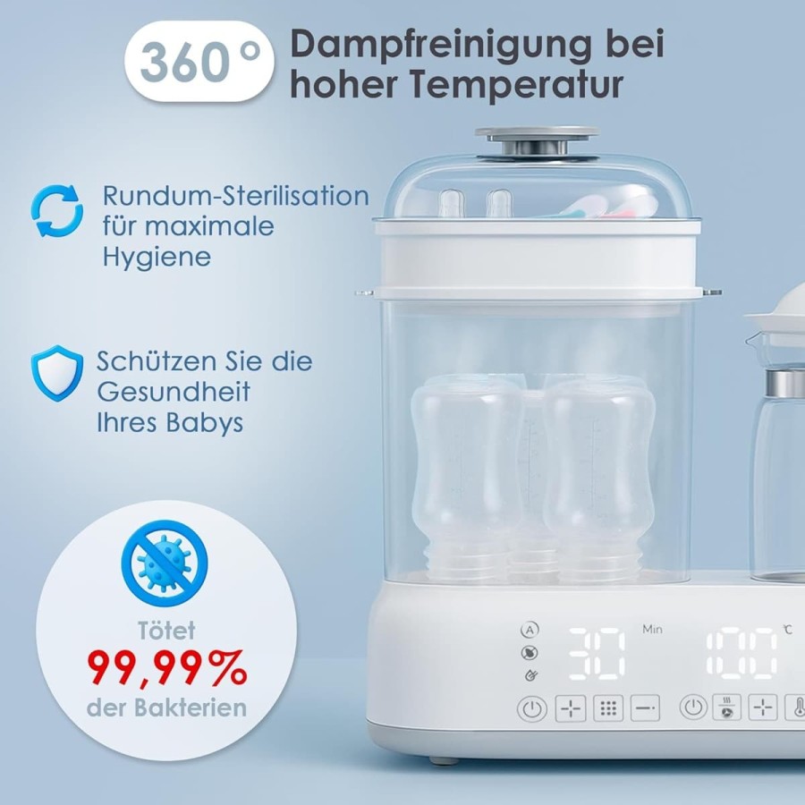 babyluzi®-Sterilisator-fuer-Babyflaschen-mit-Trocknung-Flaschenwaermer-Babywasser-fuer-Babynahrung-selbst-herstellen-3